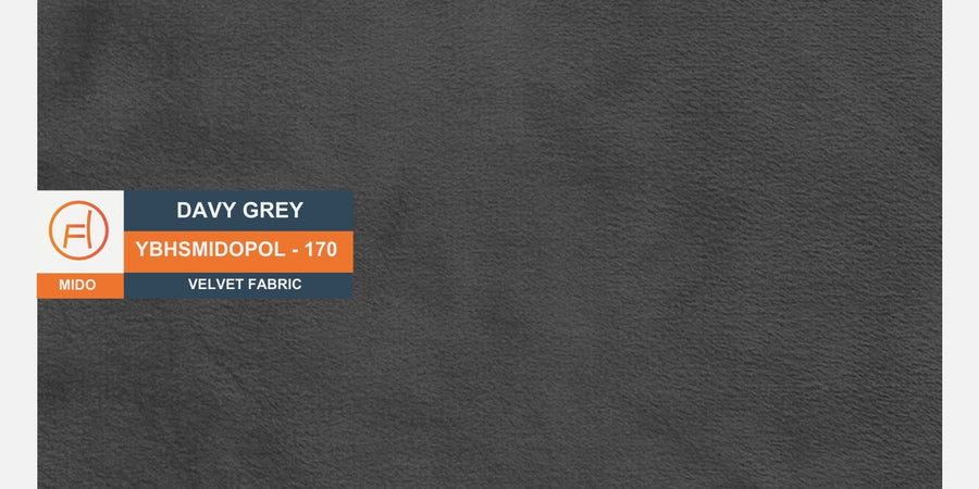 Kosta Velvet 3 Seater Sofa In Davy Grey Colour - Febonic Living