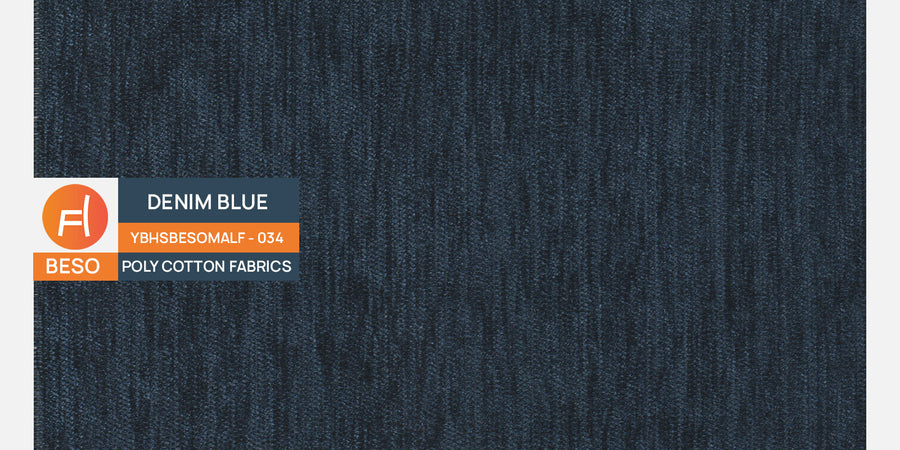 Ladybug Fabric Lhs Sectional Sofa 3 Lounger In Denim Blue Colour - Febonic Living