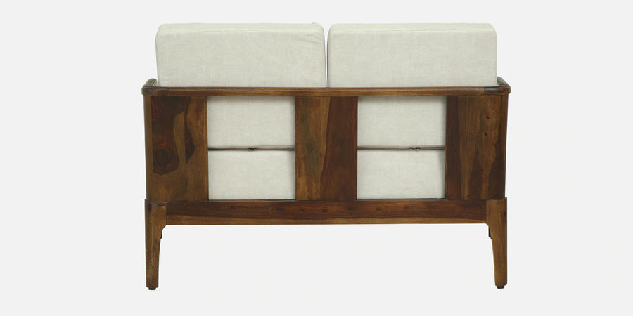Bano Sheesham Wood 2 Seater Sofa In Beige Colour - Febonic Living