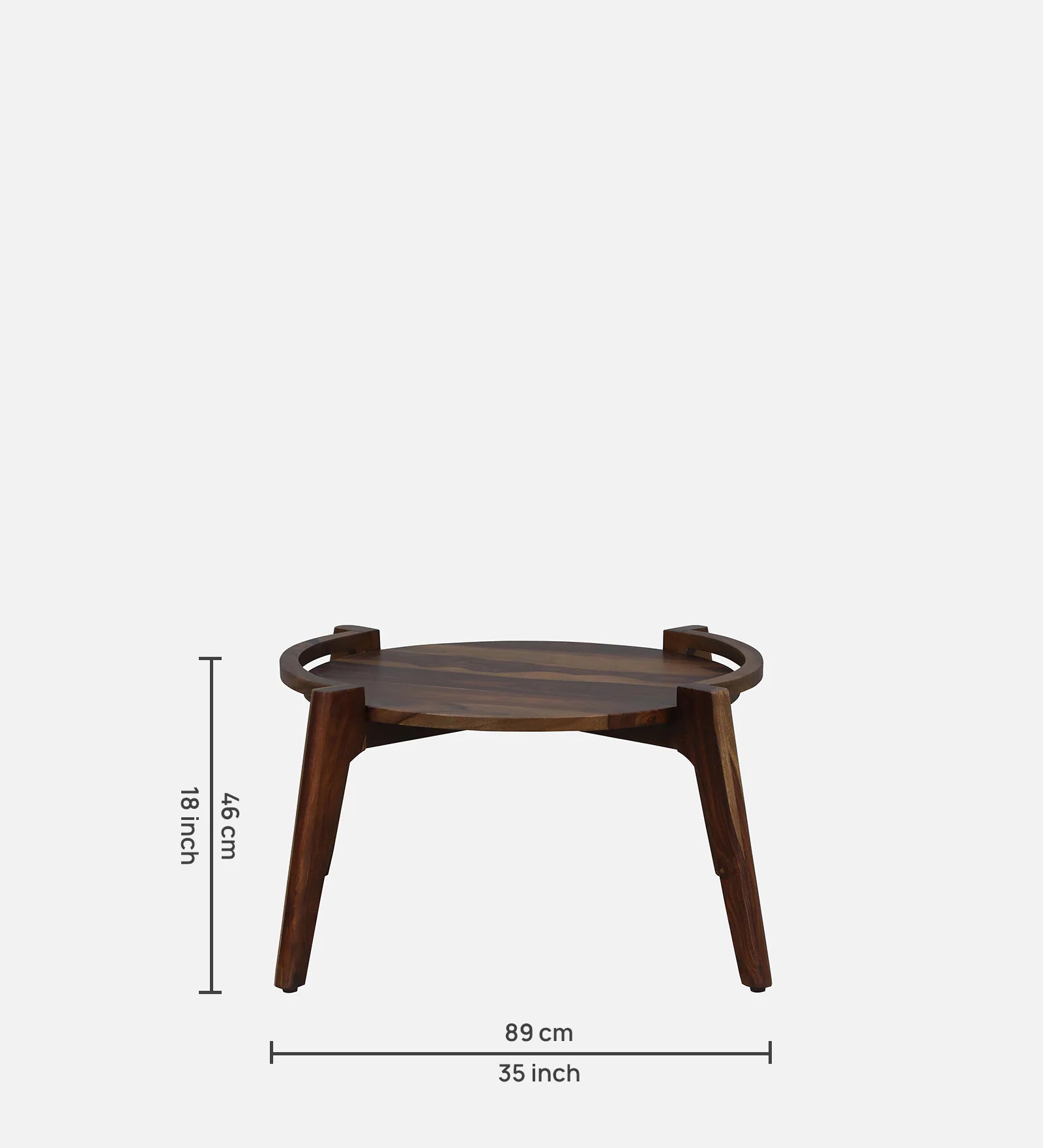 Dijon Sheesham Wood Coffee Table In Scratch Resistant Provincial Teak Finish (Set of 2)