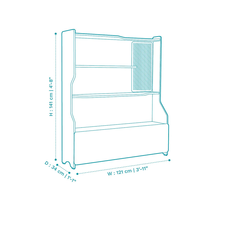 Kaira Book Shelf In Frosty  Finish - Febonic Living
