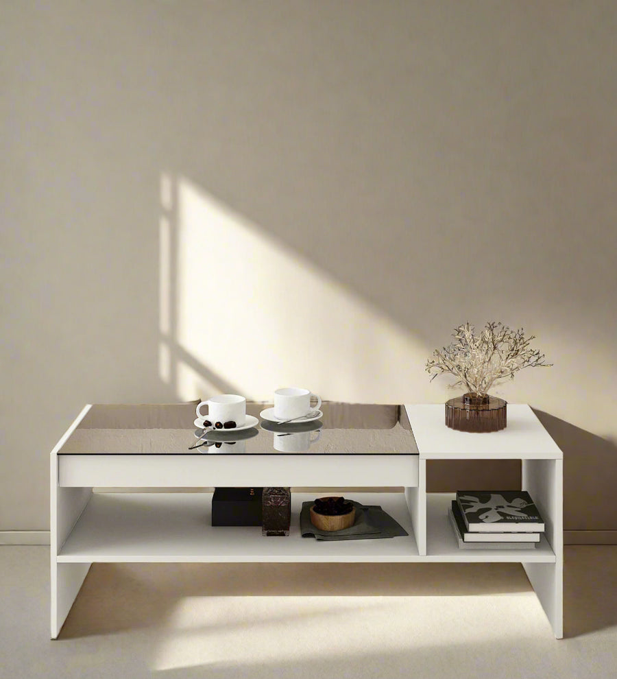 Ilala Coffee Table In Frosty White Finish - Febonic Living