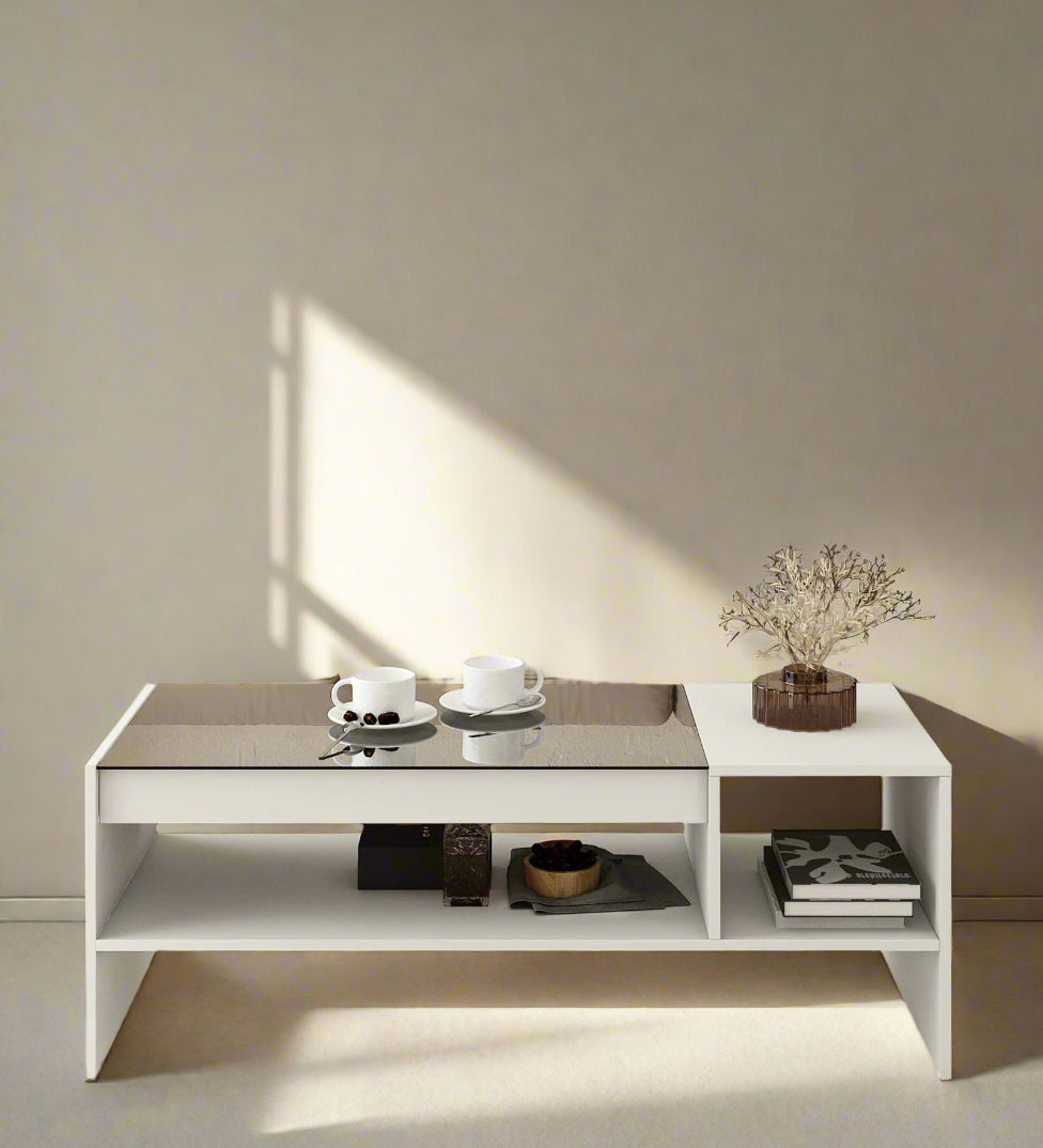 Dion Coffee Table In Frosty White Finish