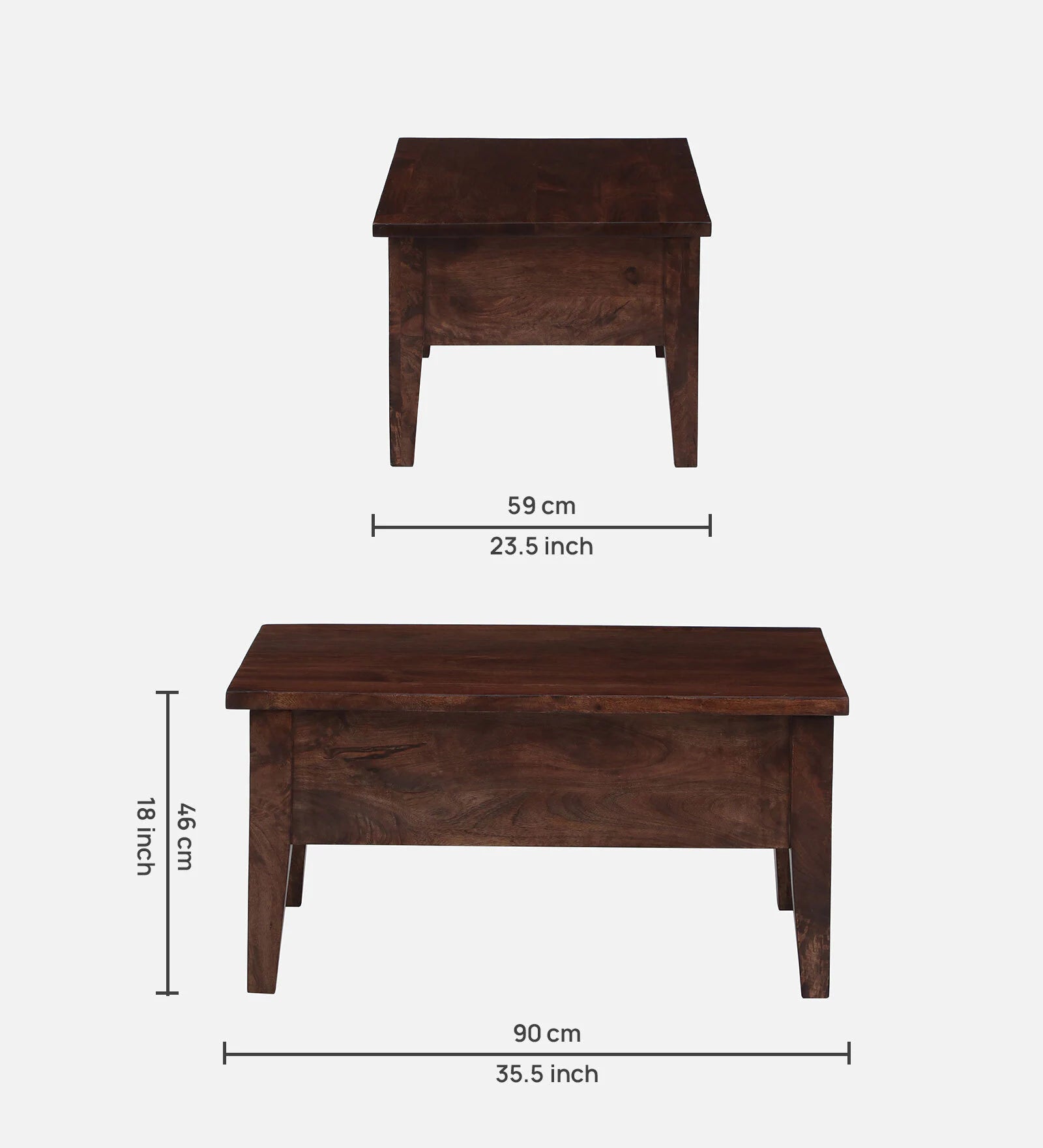 Galle Solid Wood Coffee Table In Tubbaq finish - Febonic Living