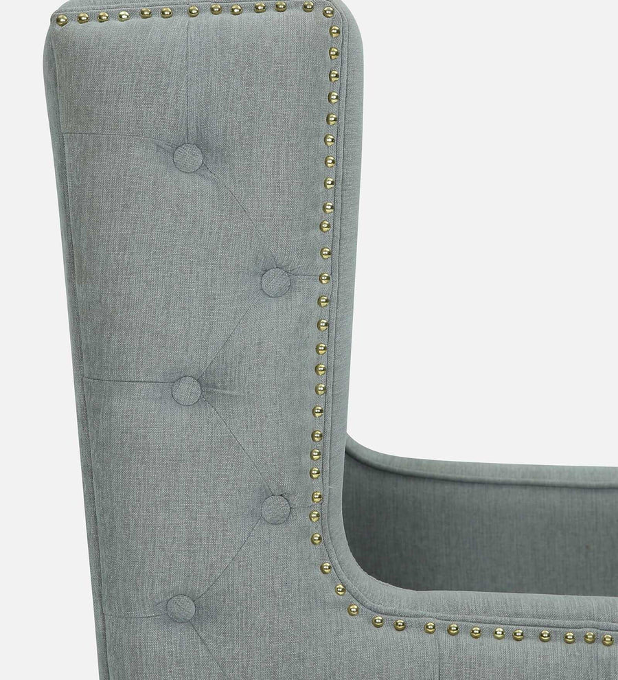 Debon Fabric Wing Chair In Steel Grey Colour - Febonic Living