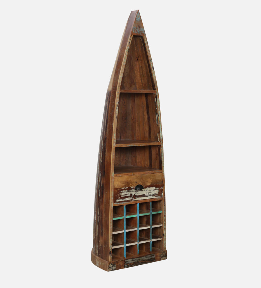 Ezla Reclaimed Wood Bar Cabinet In Distress Finish - Febonic Living