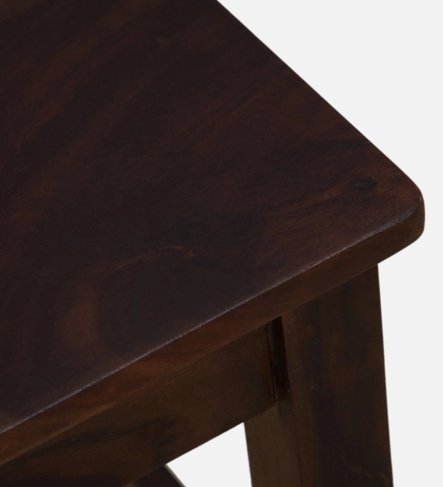 Eva Sheesham Wood Bar Stool In Provincial Teak Finish - Febonic Living