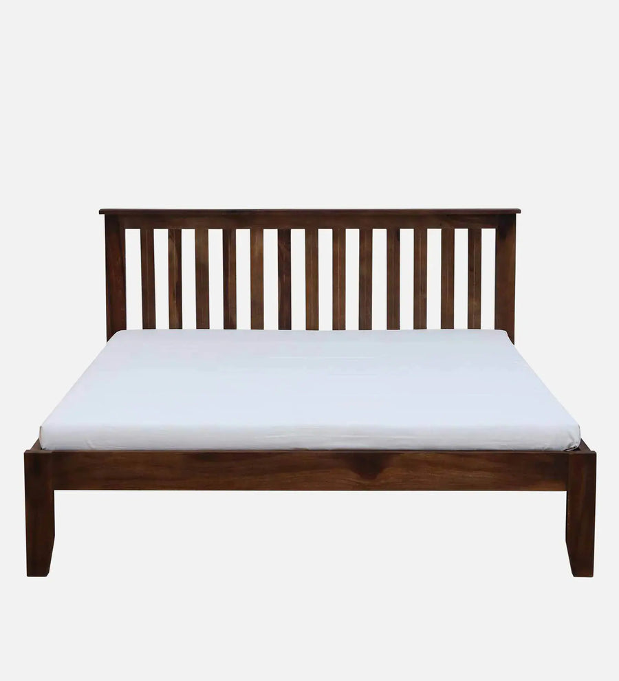 Remi Sheesham Wood Queen Size Bed ( 60 X 72 ) In Provincial Teak Finish - Febonic Living