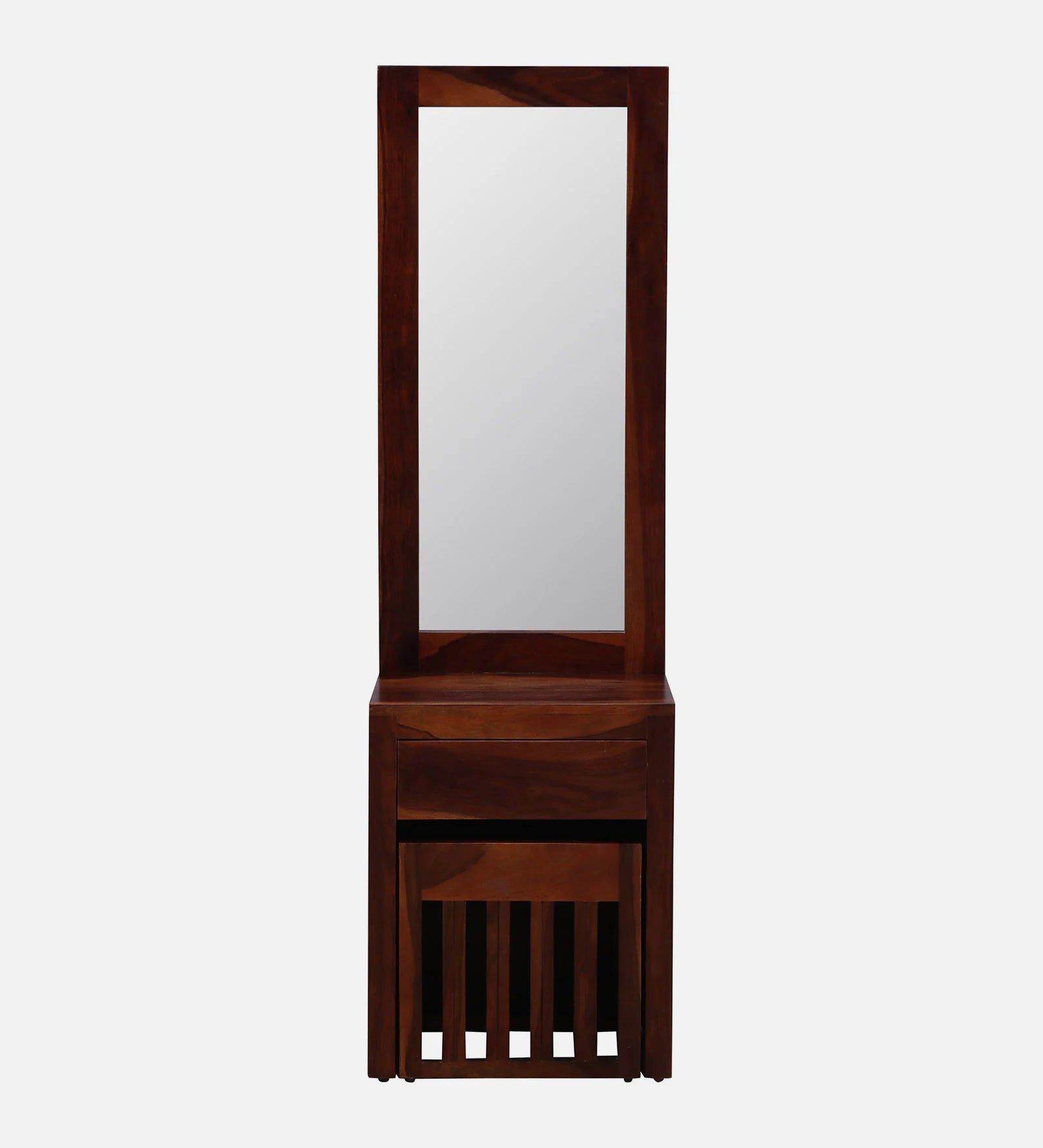 Remi Sheesham Wood Dresser In Honey Oak Finish With Stool - Febonic Living
