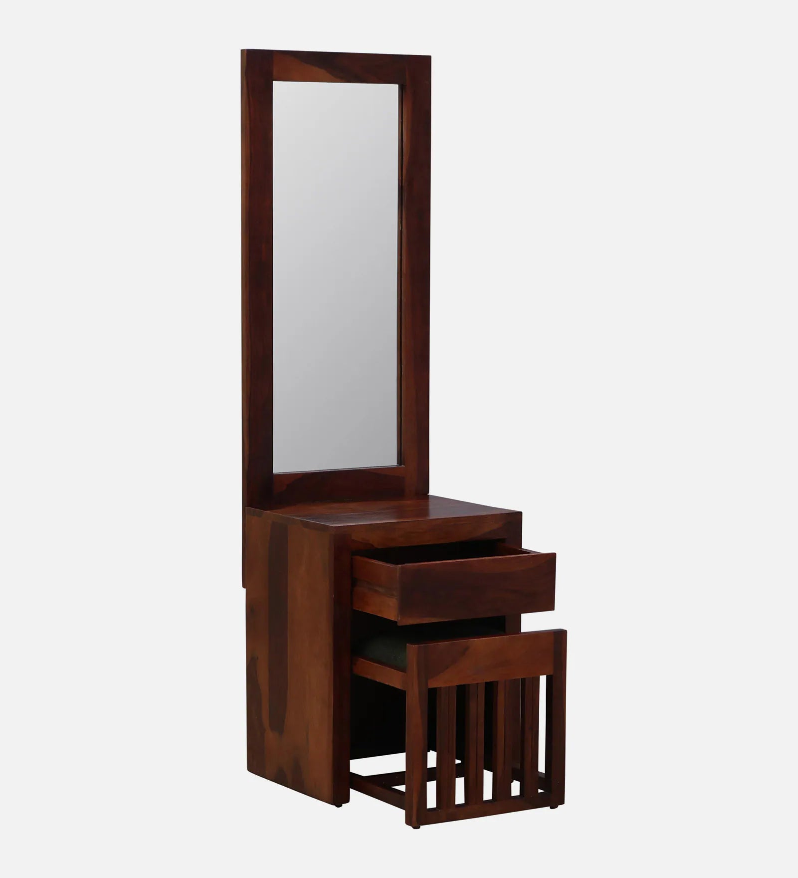 Remi Sheesham Wood Dresser In Honey Oak Finish With Stool - Febonic Living