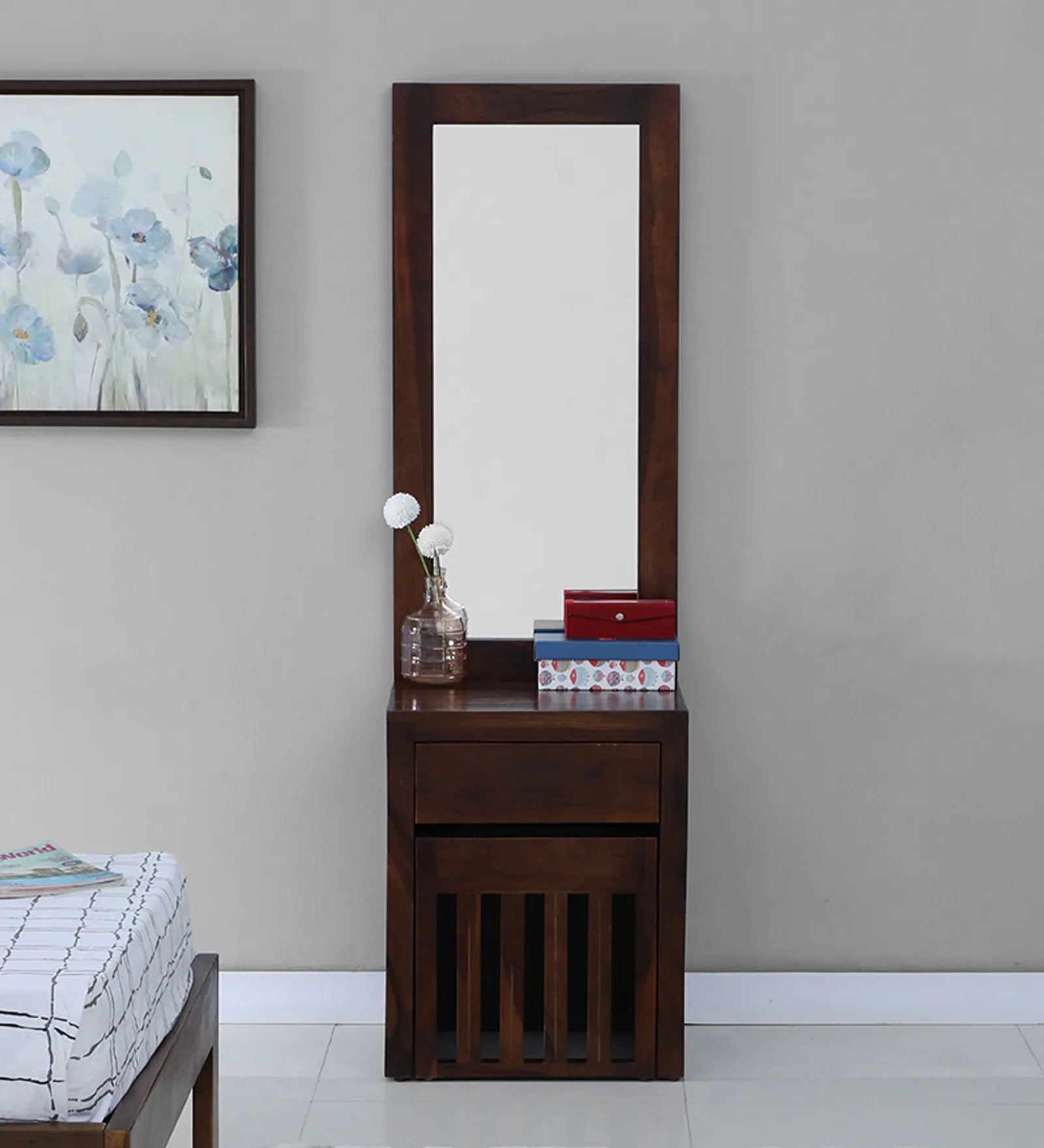 Remi Sheesham Wood Dresser In Provincial Teak Finish - Febonic Living