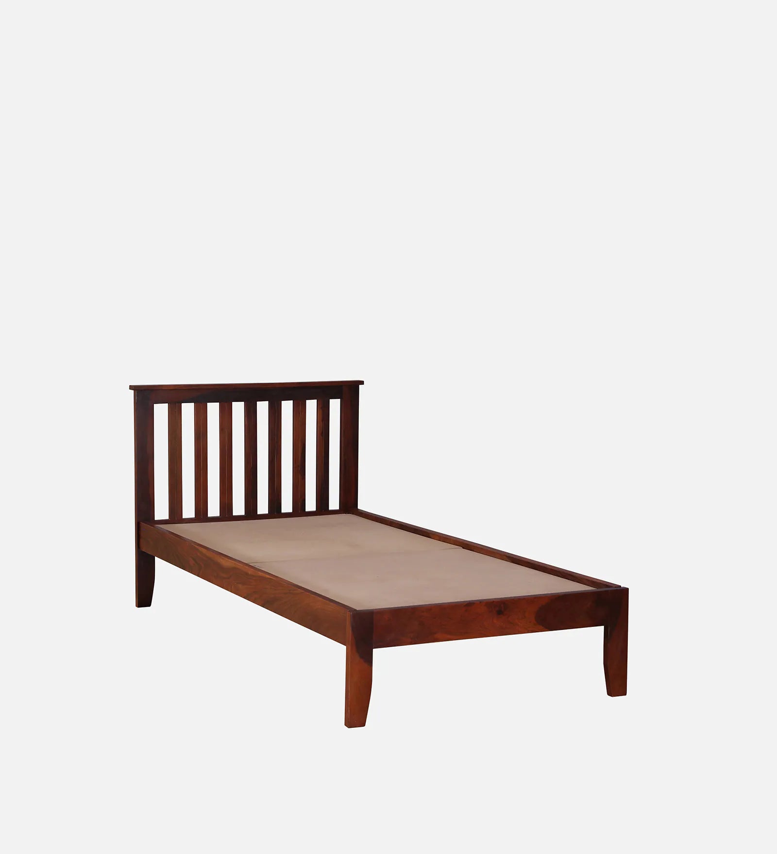 Remi Sheesham Wood Single Bed In Honey Oak Finish - Febonic Living