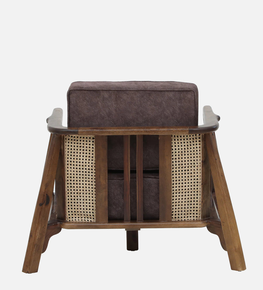 Milini Sheesham Wood 1 Seater Sofa In Brown Colour - Febonic Living