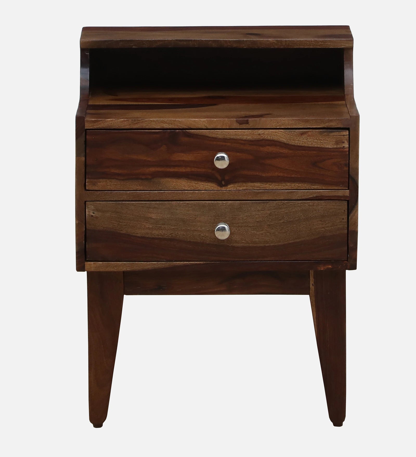 Milini Sheesham Wood Bedside Table With Drawer In Provincial Teak Finish - Febonic Living