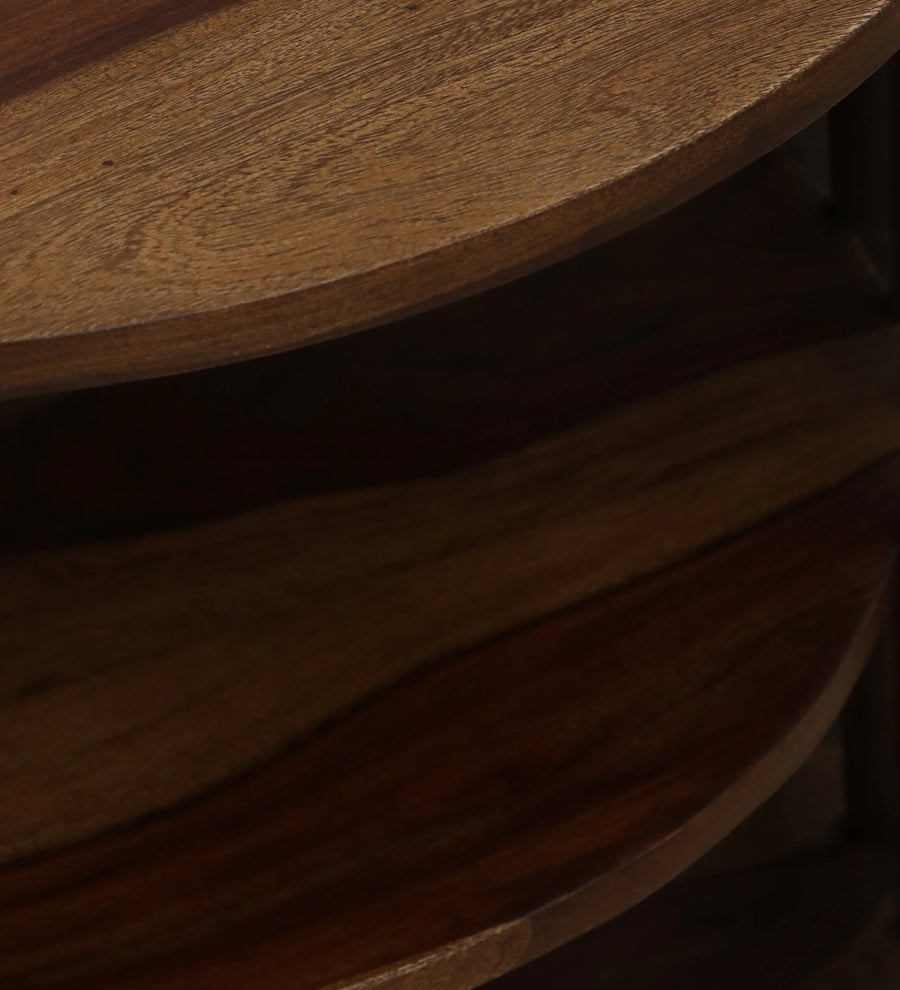 Humta Sheesham Wood End Table In Provincial Teak Finish - Febonic Living