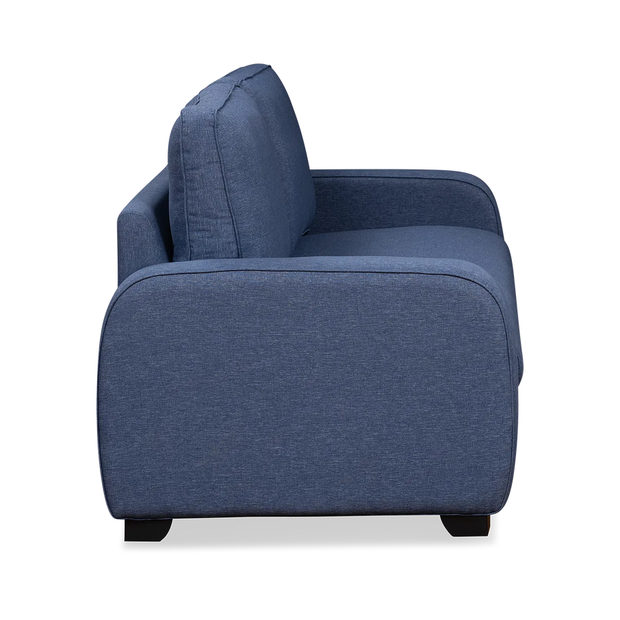 Melo Fabric 3 Seater Sofa In Denim Blue Colour With Storage - Febonic Living