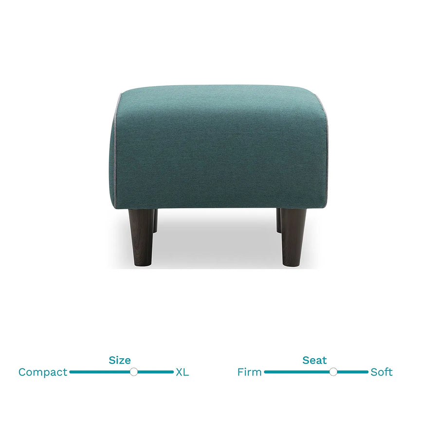 Ella Fabric Stool In Sea Green Colour - Febonic Living