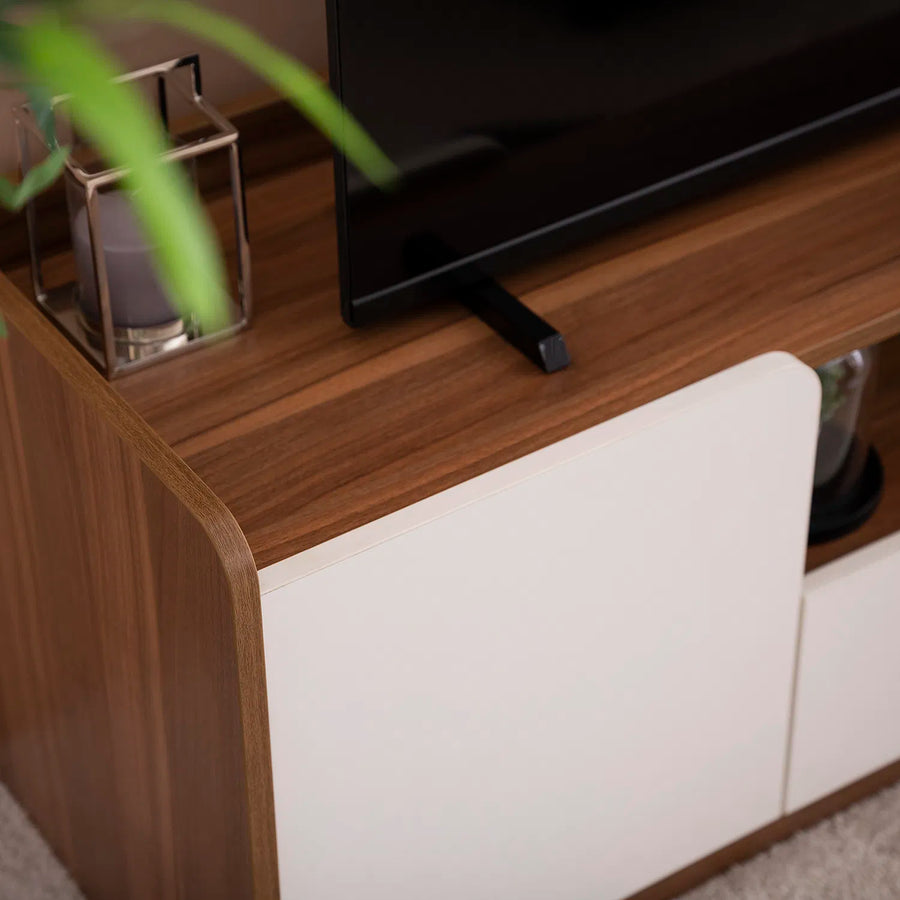 Devric TV Unit In Oral Walnut Finish - Febonic Living