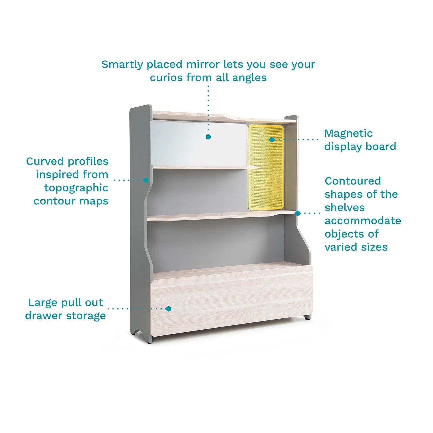 Kaira Book Shelf In Frosty  Finish - Febonic Living