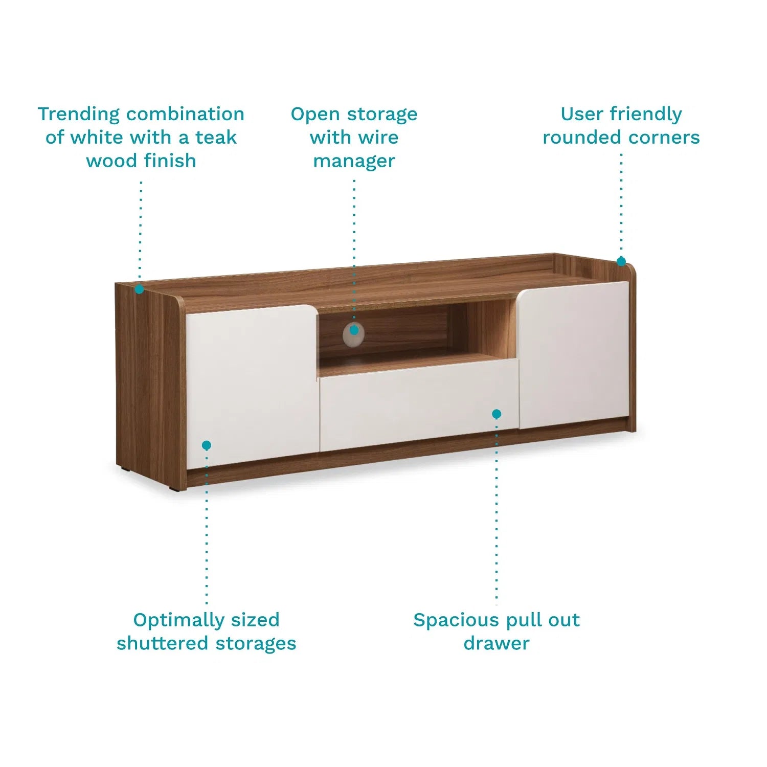 Bianca Tv Unit in Oral Wallnut Finish