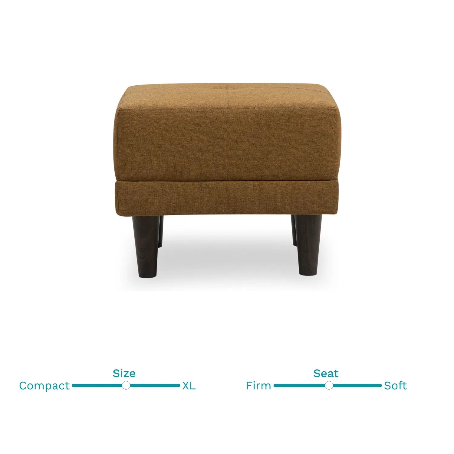 Noha Fabric Stool In Orange Colour - Febonic Living