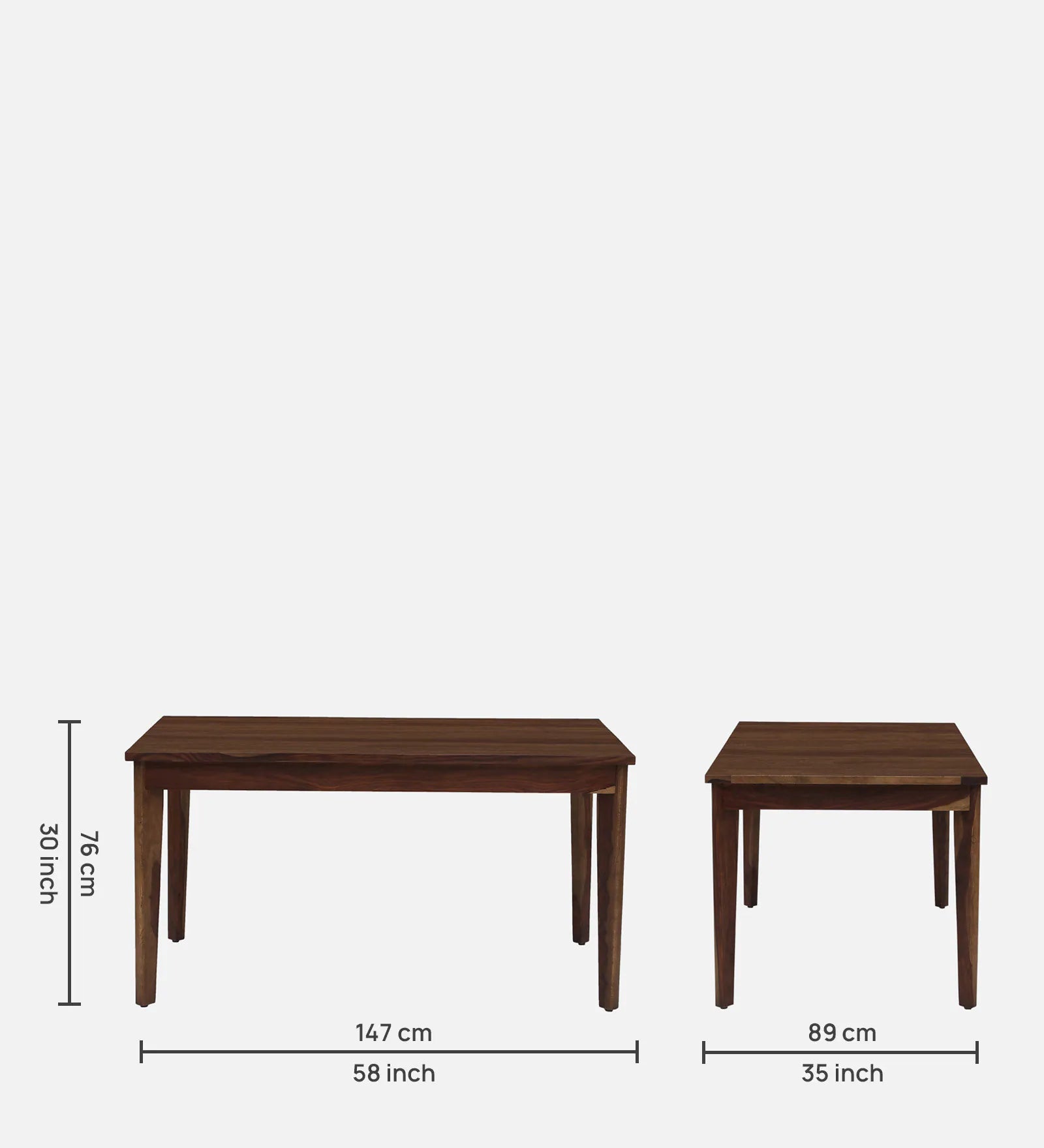 Simra Sheesham Wood 6 Seater Dining Set In Scratch Resistant Provincial Teak Finish With Bench - Febonic Living