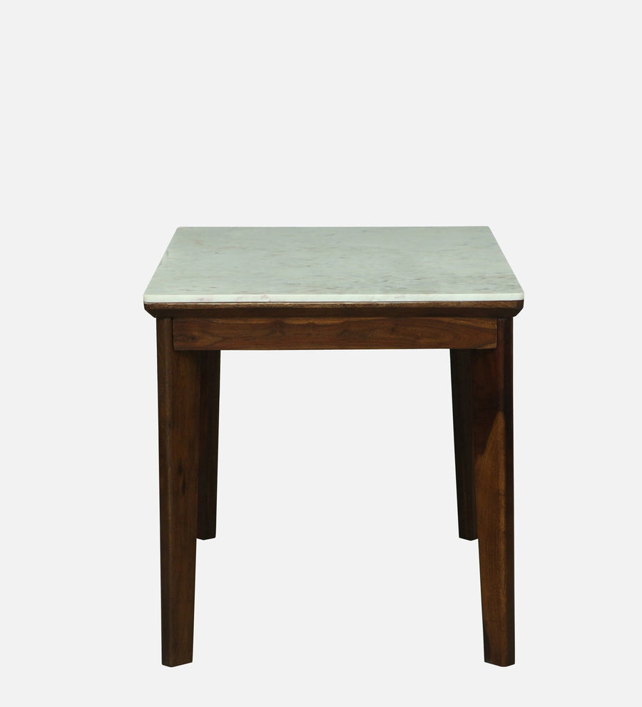 Gistel Sheesham Wood 4 Seaters Dining Set With Marble Top In Provincial Teak Finish - Febonic Living