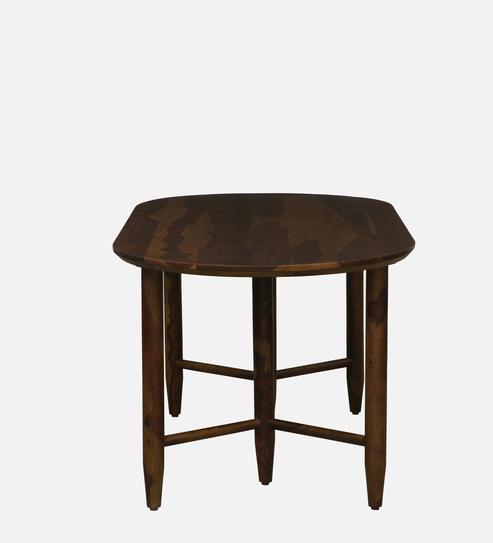 Gistel Sheesham Wood 6 Seater Oval Dining Set With Bench In Provincial Teak Finish - Febonic Living