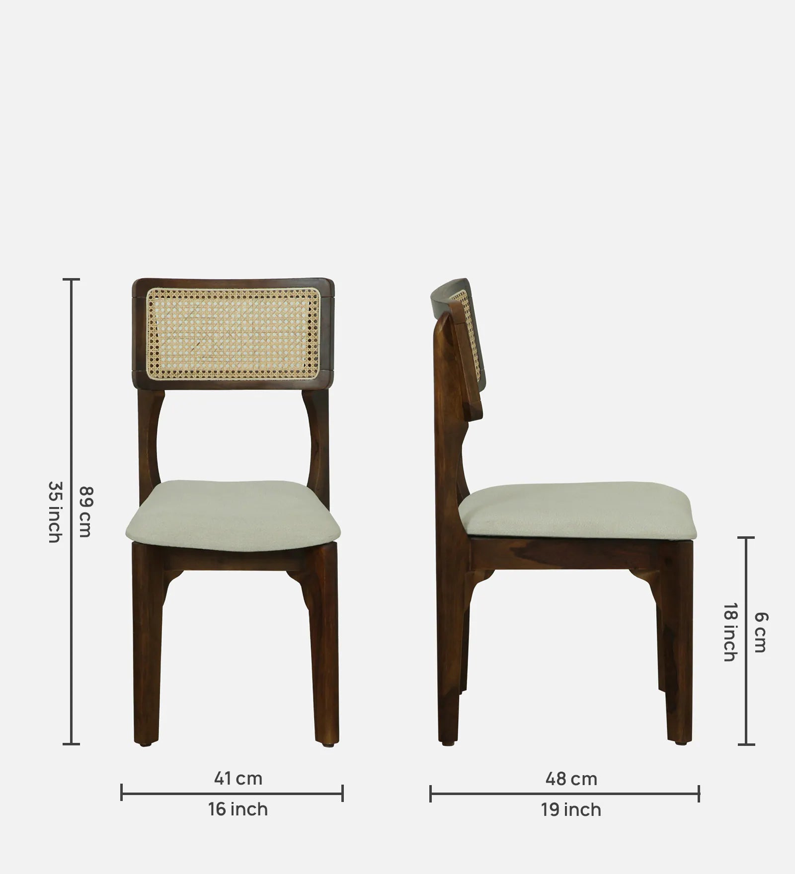 Gistel Sheesham Wood 6 Seater Square Dining Set With Chairs In Provincial Teak Finish - Febonic Living