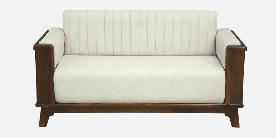 Solara Sheesham Wood 2 Seater Sofa In Beige Colour - Febonic Living