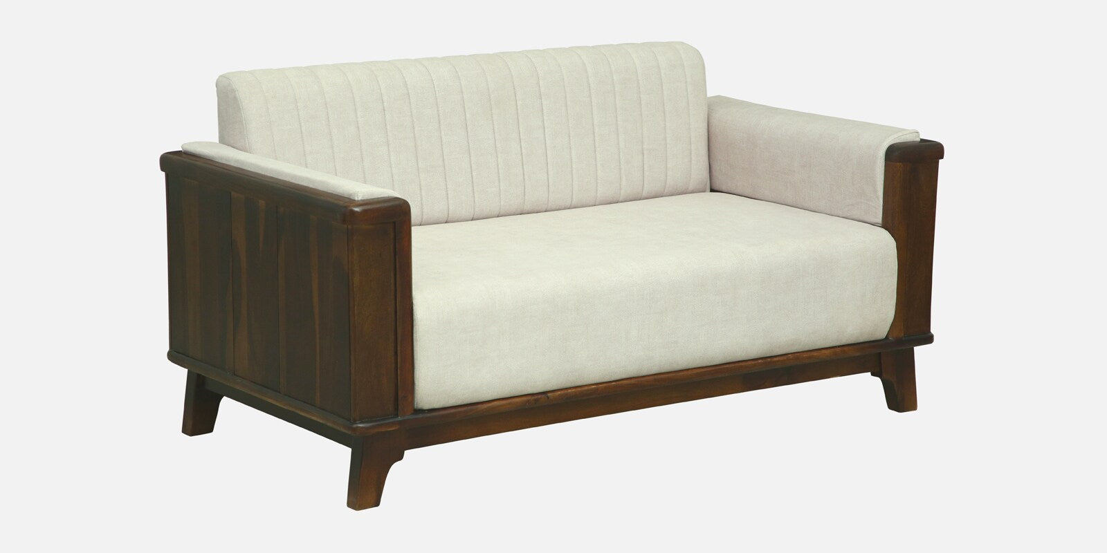 Solara Sheesham Wood 2 Seater Sofa In Beige Colour