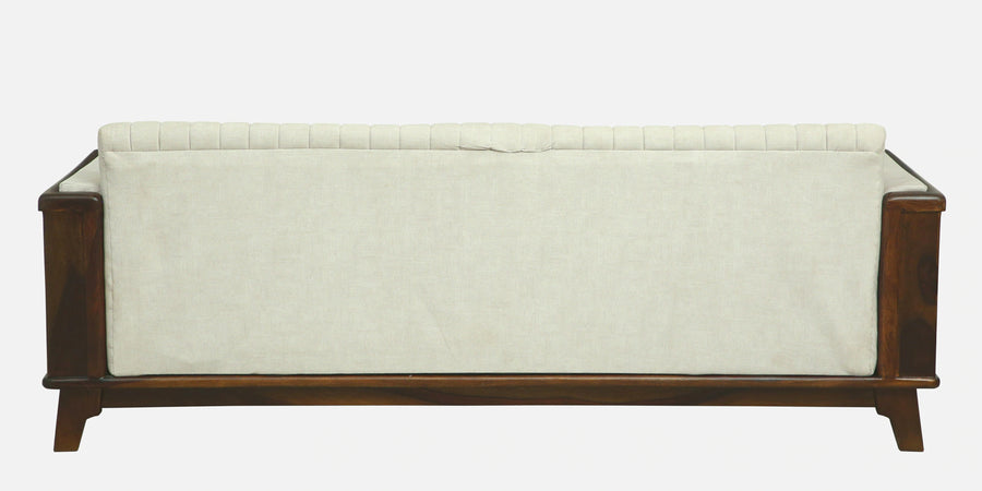 Solara Sheesham Wood 3 Seater Sofa In Beige Colour - Febonic Living