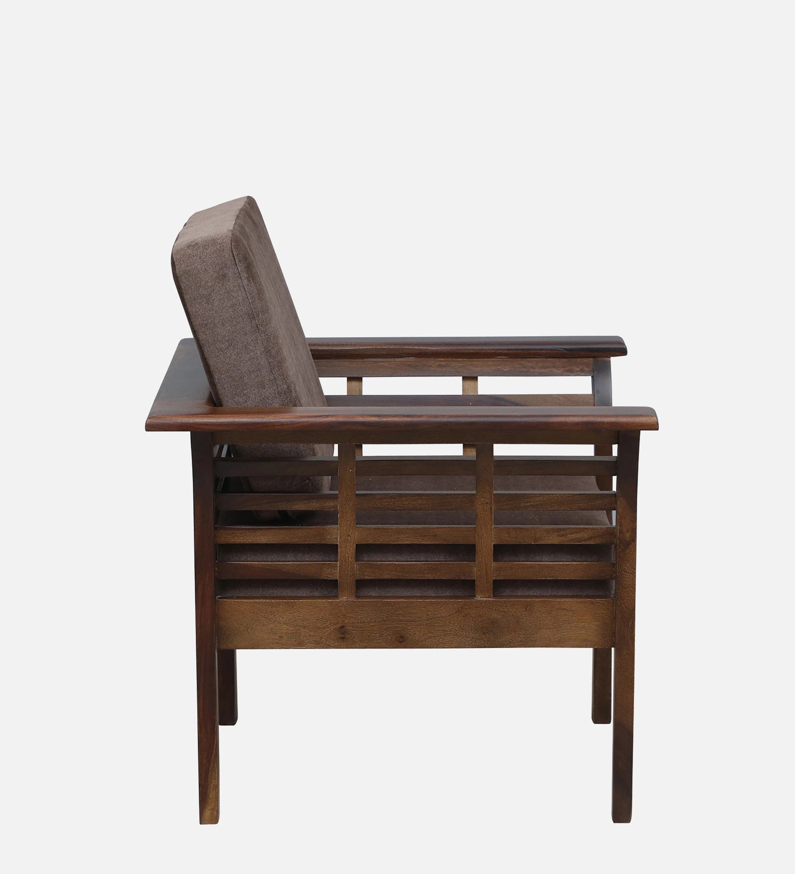 Jota Sheesham Wood 1 Seater Sofa In Brown Colour - Febonic Living