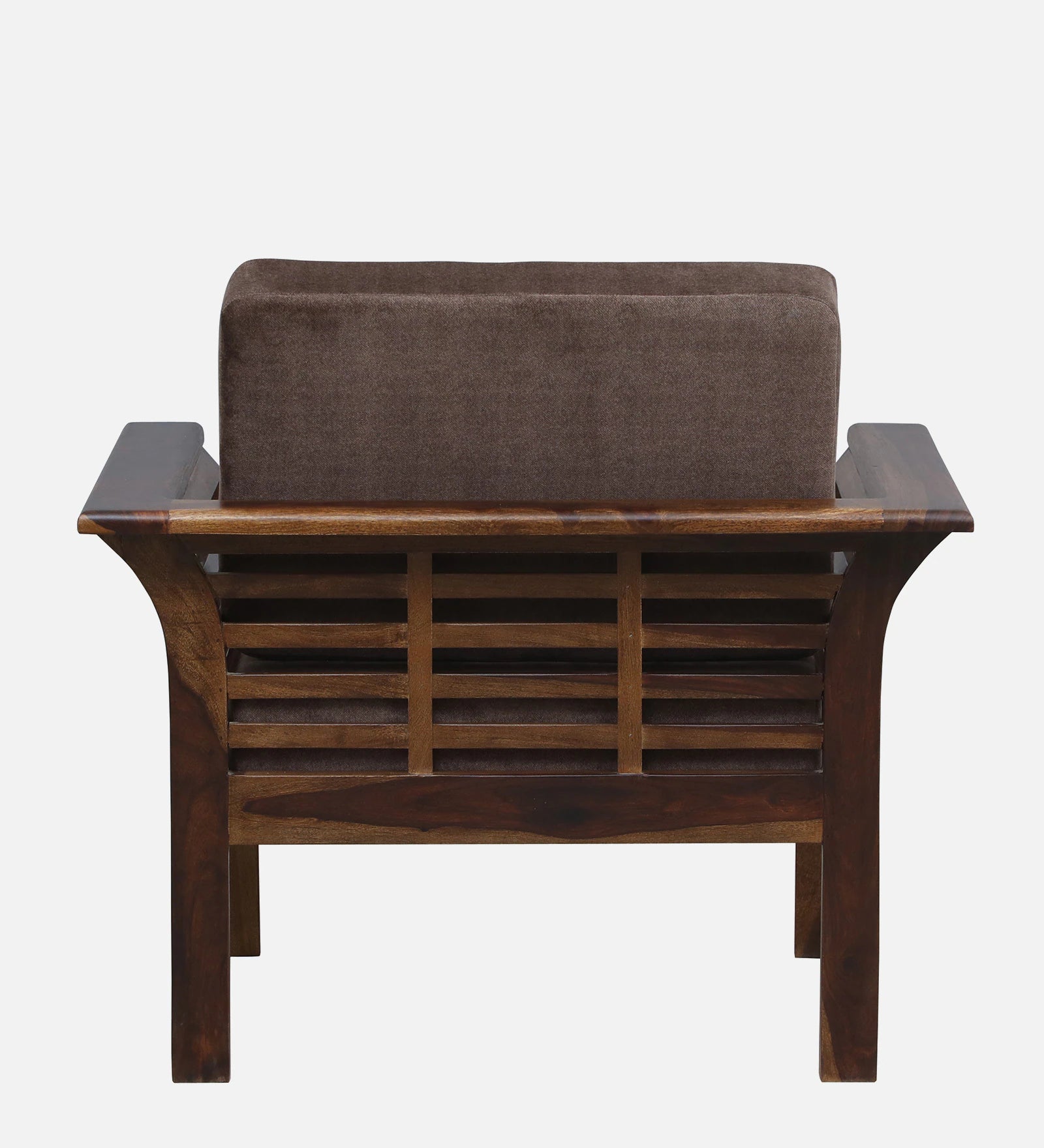 Jota Sheesham Wood 1 Seater Sofa In Brown Colour - Febonic Living