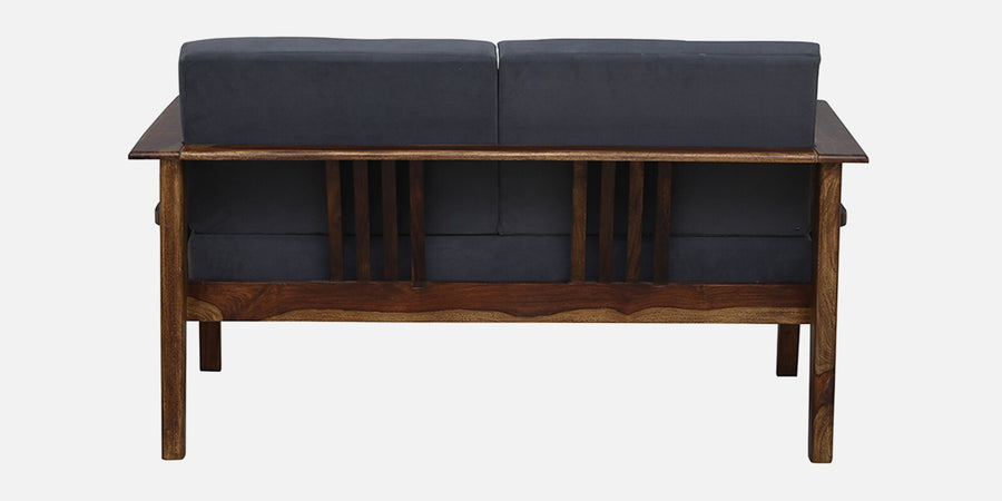 Caron Sheesham Wood 2 Seater Sofa In Grey Colour - Febonic Living