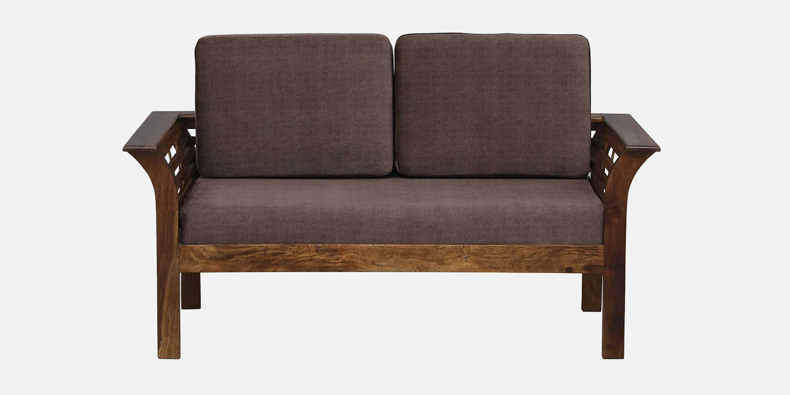 Jota Sheesham Wood 2 Seater Sofa In Brown Colour - Febonic Living