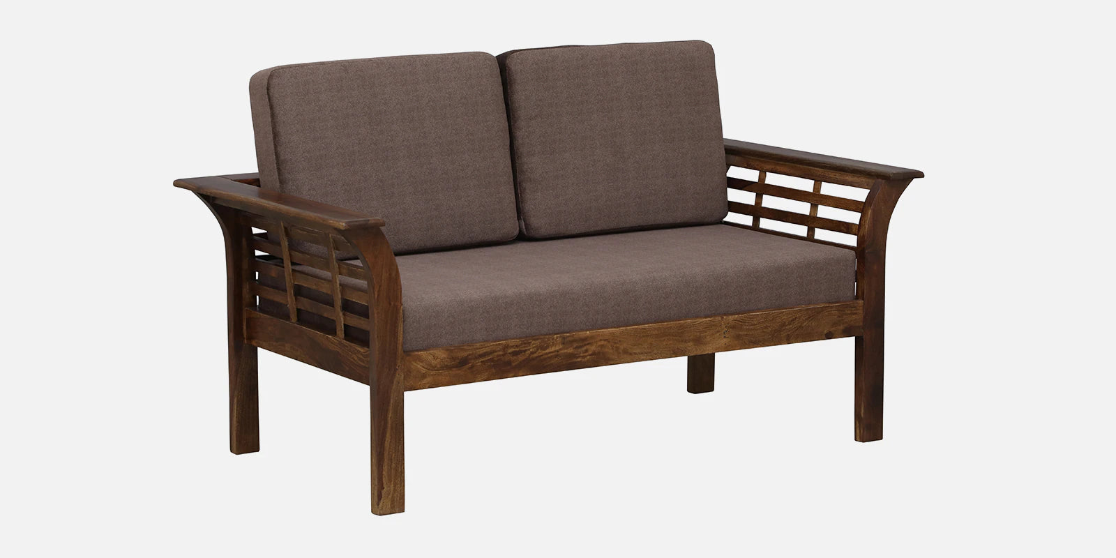 Jota Sheesham Wood 2 Seater Sofa In Brown Colour - Febonic Living