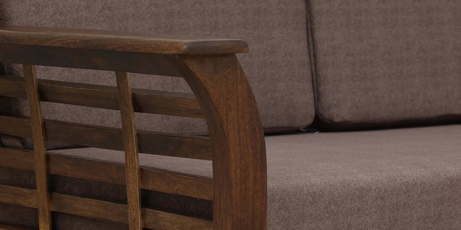 Jota Sheesham Wood 3 Seater Sofa In Brown Colour - Febonic Living
