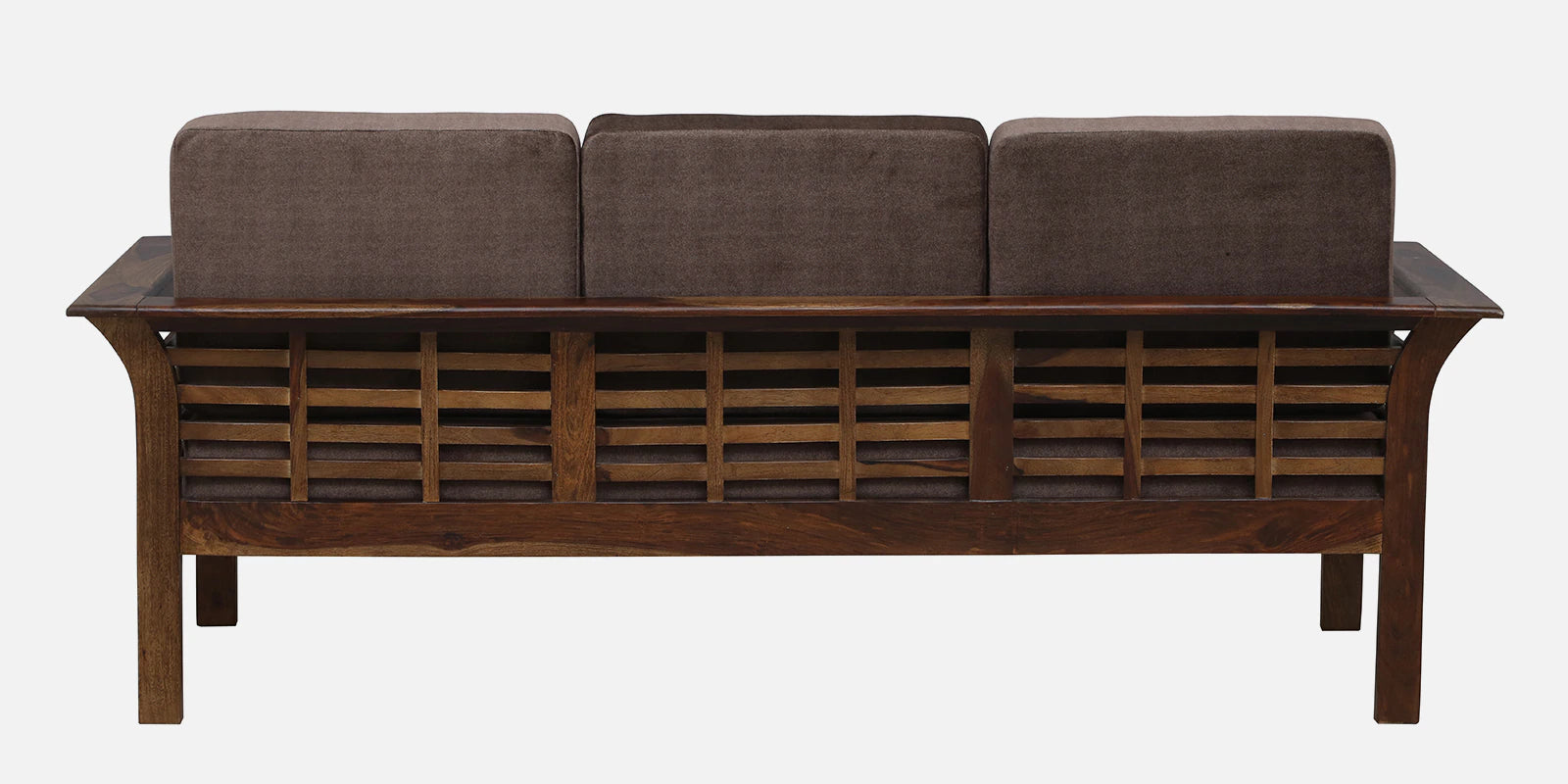 Jota Sheesham Wood 3 Seater Sofa In Brown Colour - Febonic Living