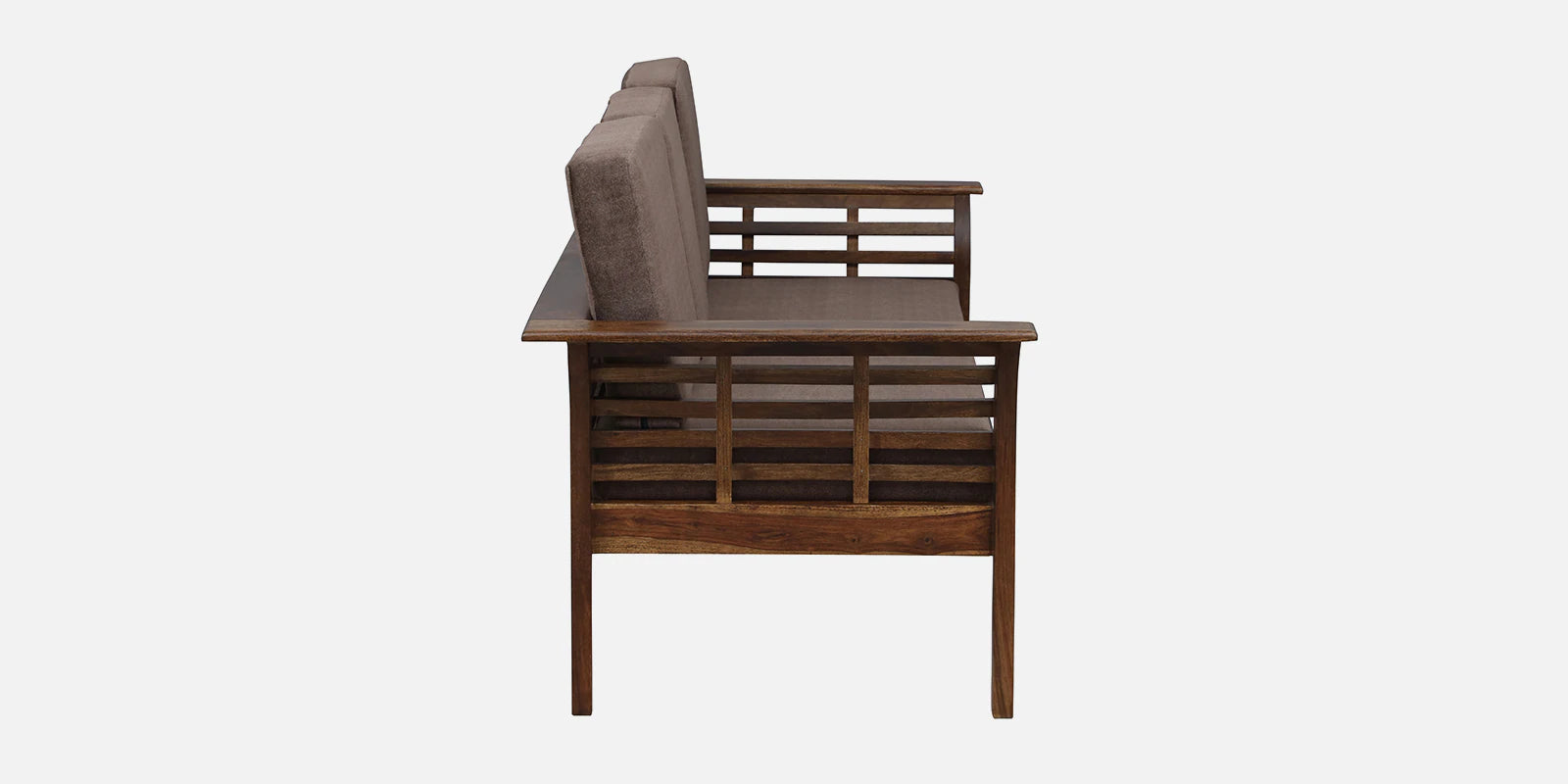 Jota Sheesham Wood 3 Seater Sofa In Brown Colour - Febonic Living