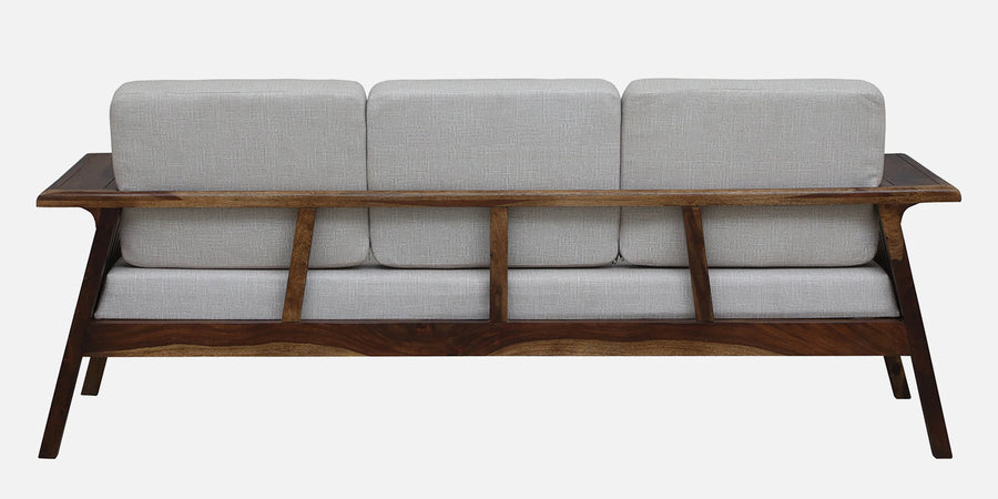 Gany Sheesham Wood 3 Seater Sofa In Beige Color - Febonic Living