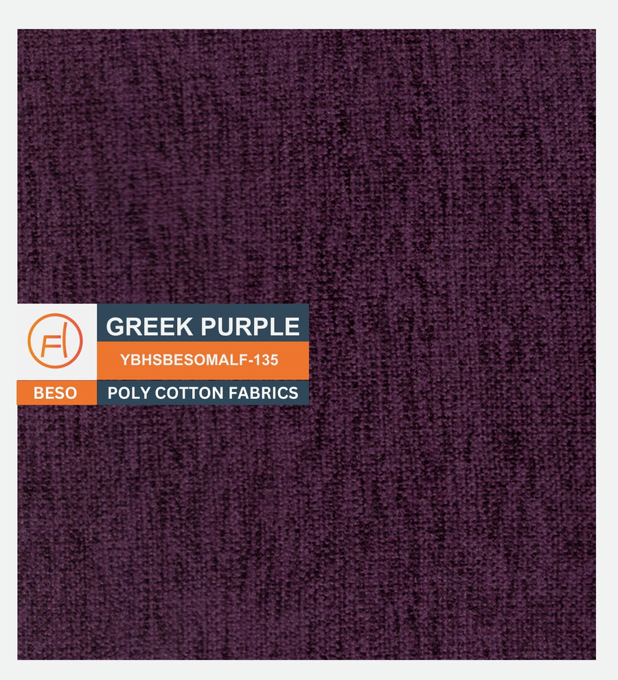 Ruggy Fabric Ottoman In Greek Purple Colour With Storage - Febonic Living