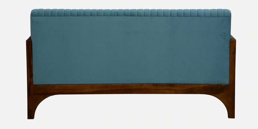 Oslo Sheesham Wood 2 Seater Sofa In Blue Colour - Febonic Living