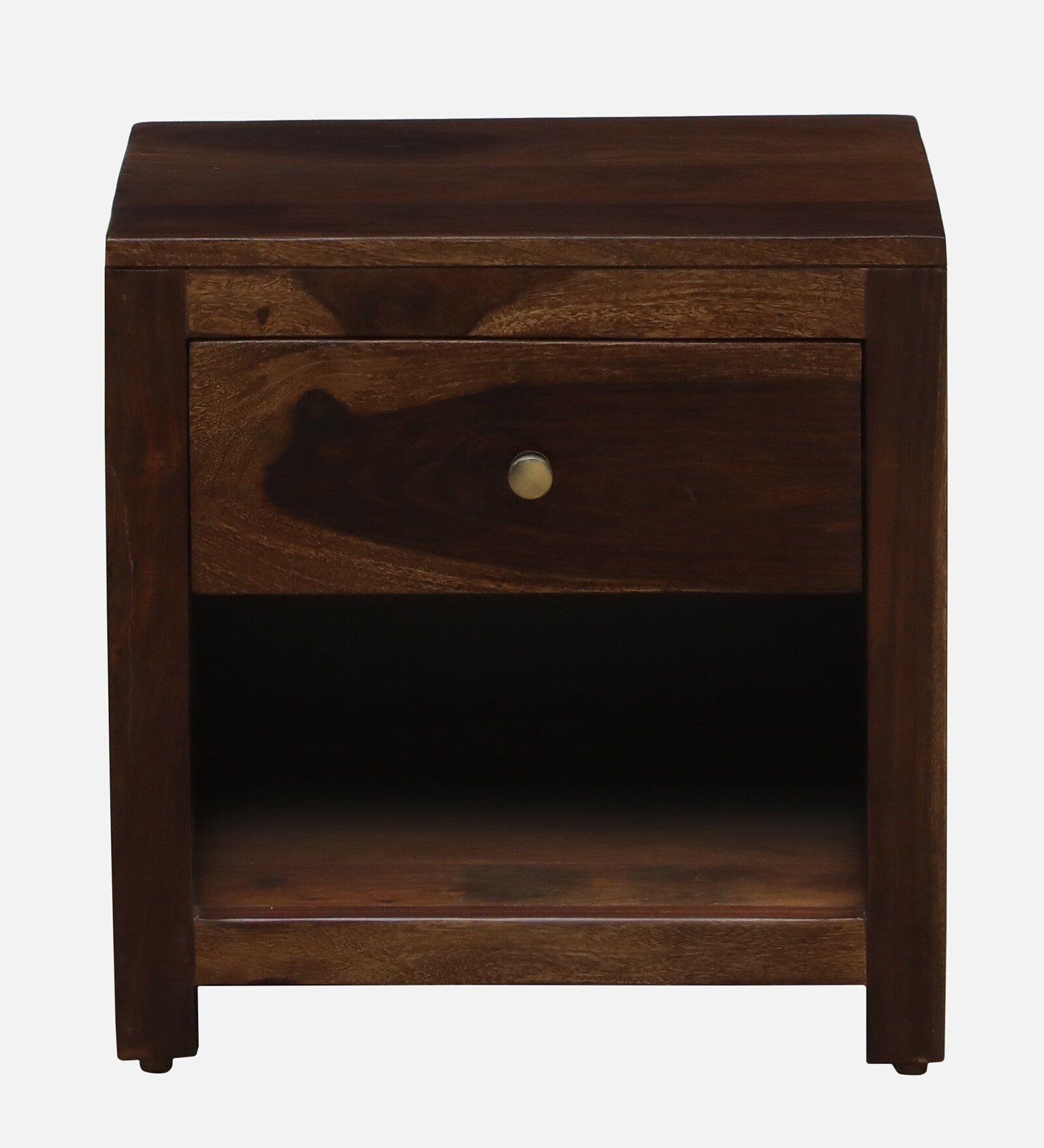 Tanji Sheesham Wood Bedside Table  With Drawer In Provincial Teak Finish - Febonic Living