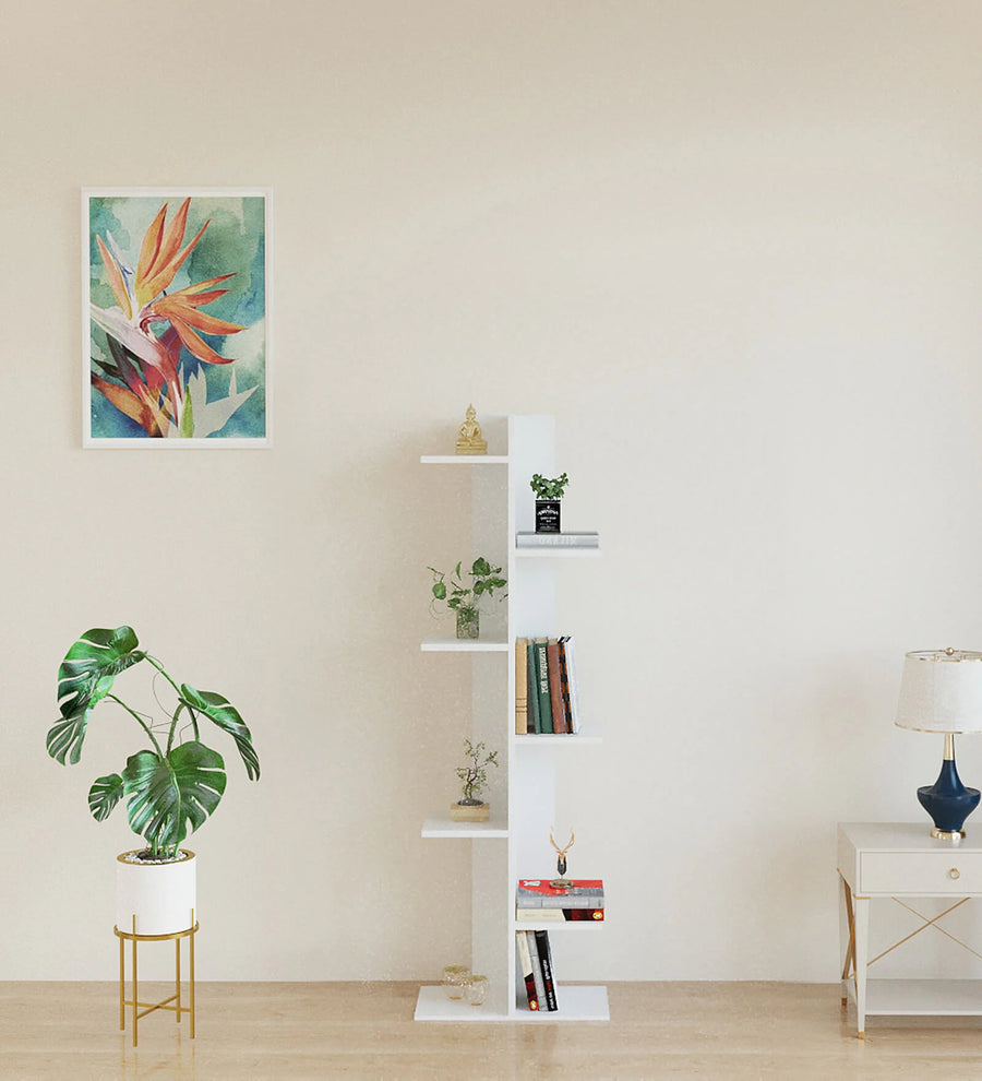 Barna Book Shelf In Frosty White Finish - Febonic Living