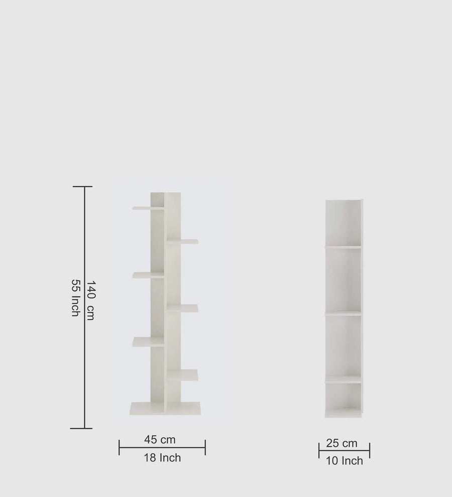 Barna Book Shelf In Frosty White Finish - Febonic Living