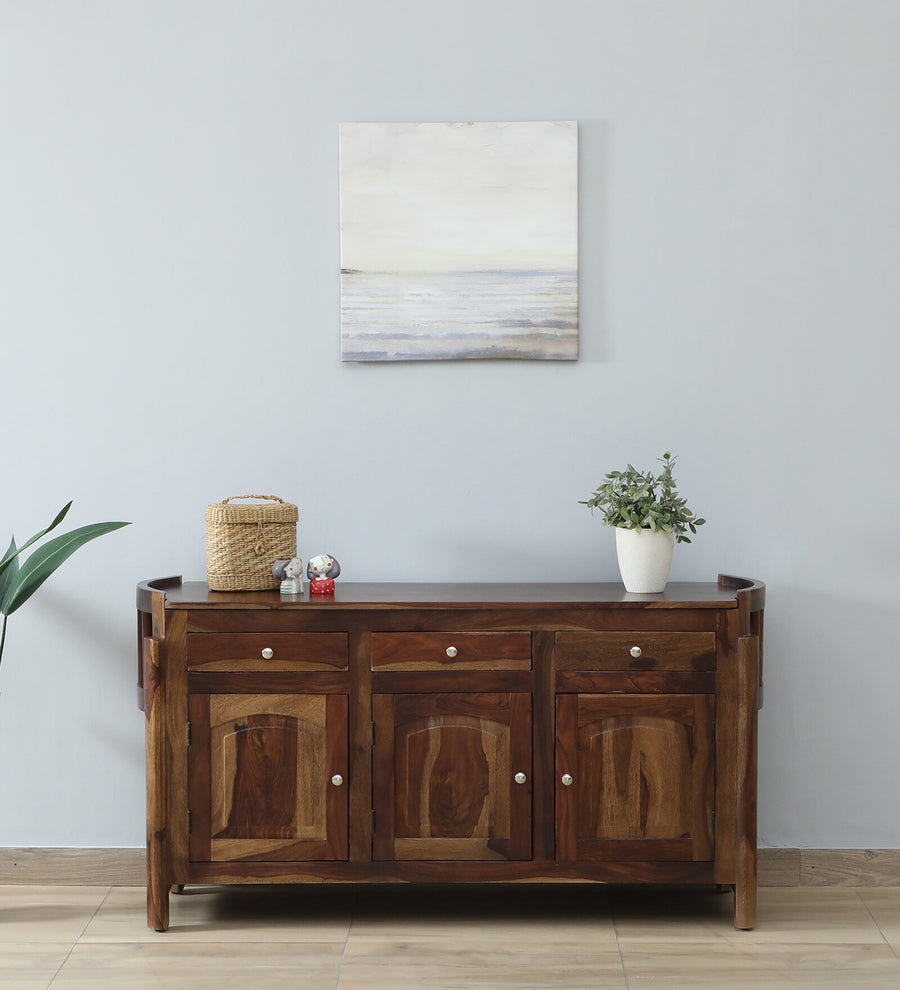 Davao Sheesham Wood Sideboard In Provincial Teak Finish - Febonic Living