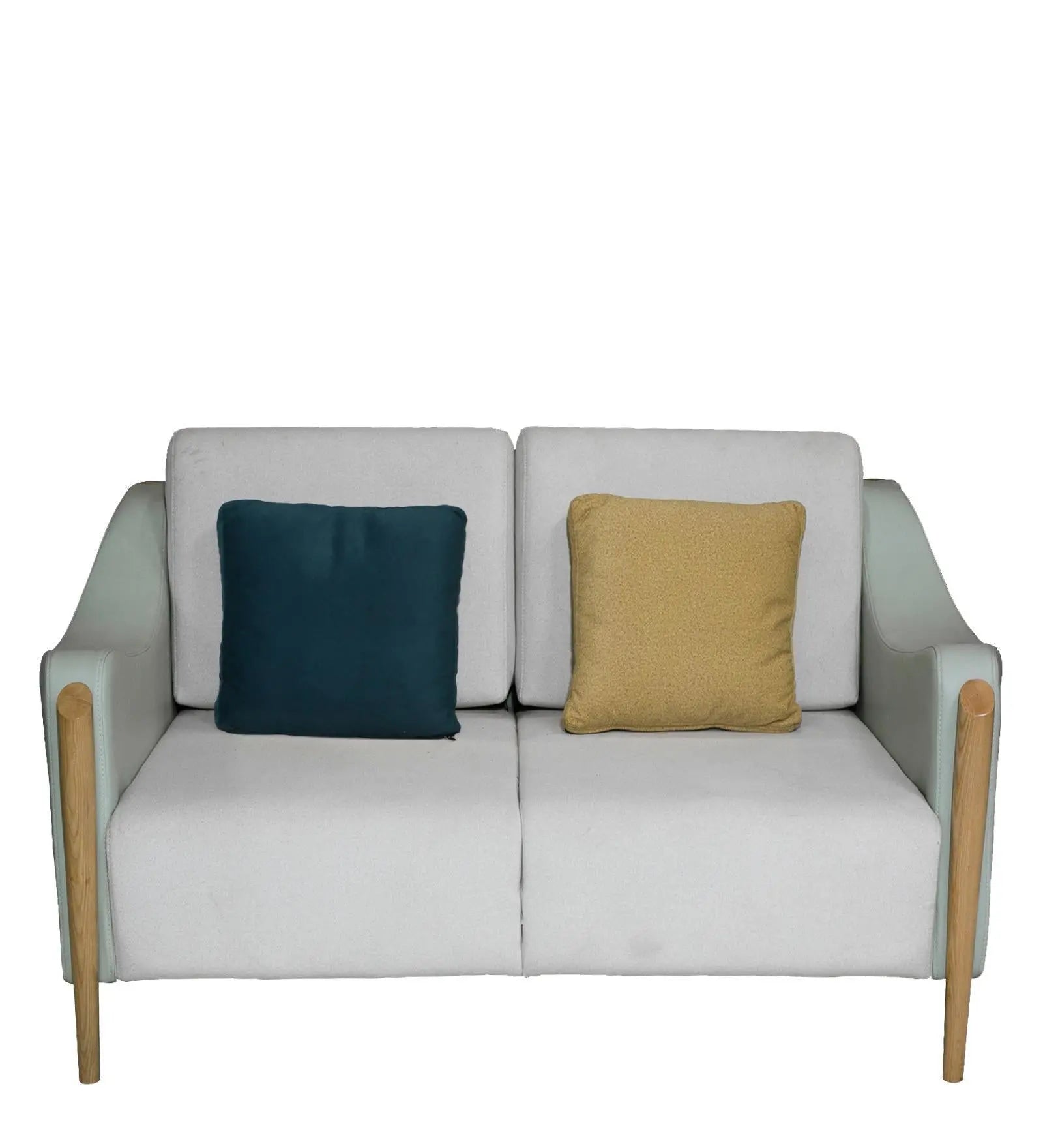 Haven Fabric Leatherette 2 Seater Sofa In Beige Colour Febonic Living