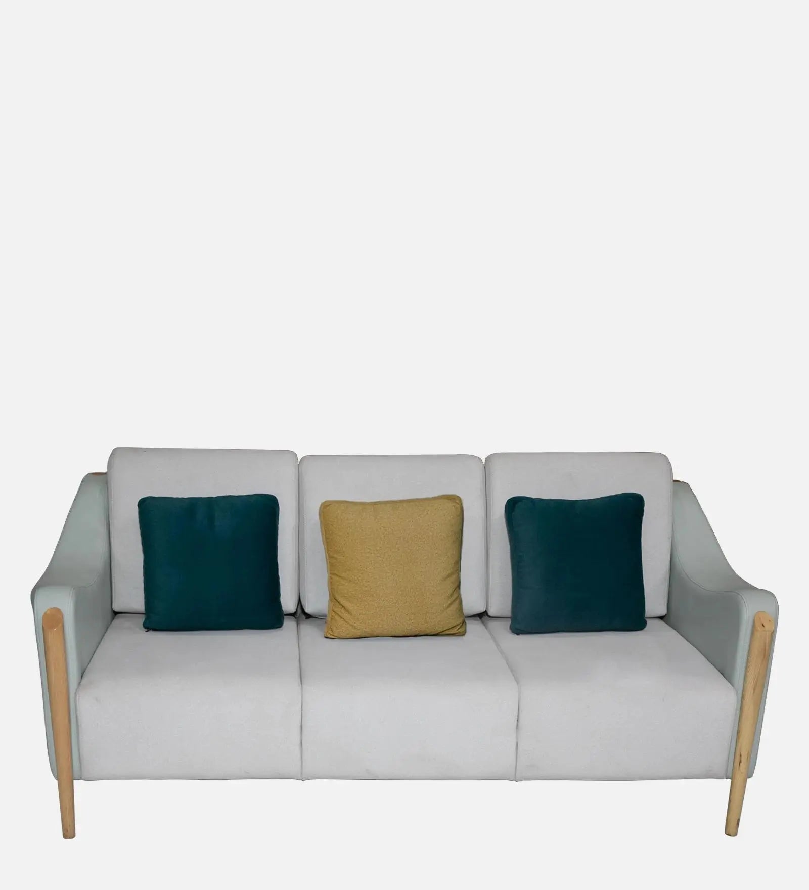 Haven Fabric Leatherette 3 Seater Sofa In Beige Colour Febonic Living