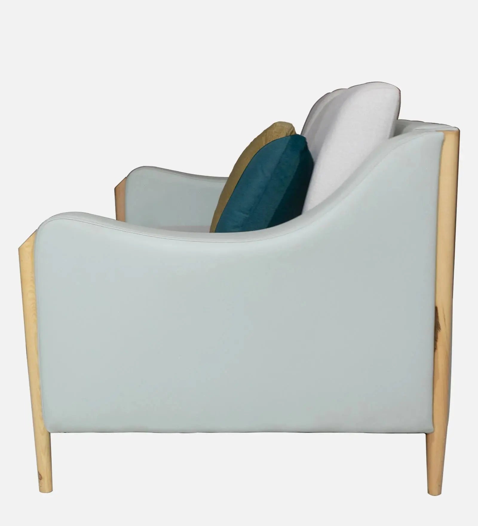 Haven Fabric Leatherette 3 Seater Sofa In Beige Colour Febonic Living